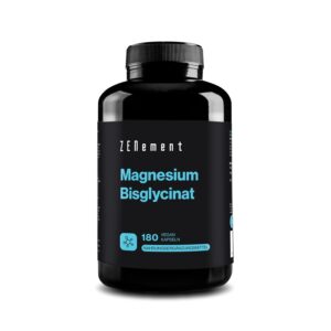 Magnesium Komplex mit B6 & Zink – Magnesium Glycinate, 175 mg Elementary Magnesium per Capsule (350 mg Magnesium Bisglycinate) | Premium: Chelated Magnesium | 180 Capsules (3 Month Supply) | Vegan, High Dose | Zenement