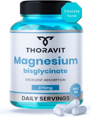 Magnesium 600 mg โ 90 Magnesium Bisglycinate Capsules - 375 mg Fully Chelated for High Absorption of Magnesium Bisglycinate Sugar, Lactose and Gluten Free - Laboratory Tested High Dose Capsules