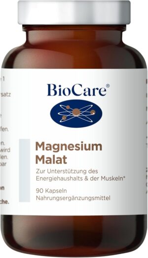 Magnesium 600 mg – BioCare - Magnesium Malate | To Support Energy Balance & Muscles - 90 Capsules Dietary Supplement