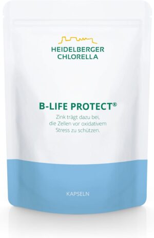 Magnesium Komplex mit B6 & Zink โ Heidelberger Chlorella B-Life Protect Capsules with Active Vitamin B6 (Pyridoxal 5-Phosphate), Vegan, High Dose, Good Bioavailability, 216 g, 360 Capsules