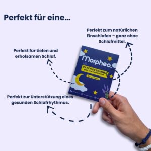 Schlaf-Magnesium mit Melatonin โ Natรผrlich einschlafen & durchschlafen โ Morpheo Sleep Plasters - Melatonin Plasters & Natural Ingredients - Sleep Aid & Restful Sleep - Alternative to Capsule Supplements