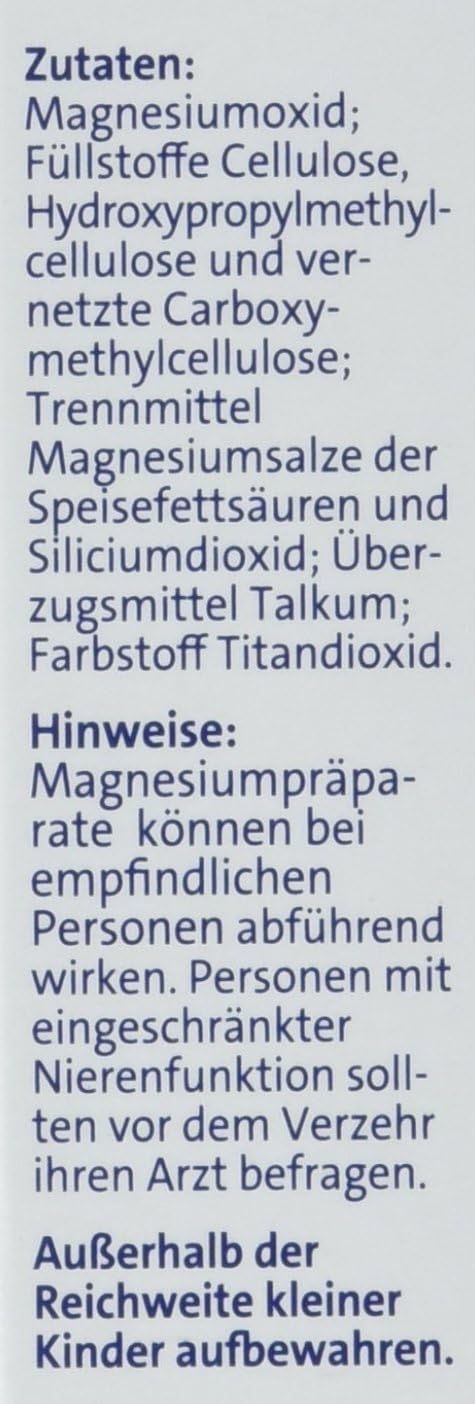 Magnesium 600 mg – Abtei Magnesium 400 – Magnesium Tablets High Dosage Tablets for Activating and Maintaining Muscle Functions Vegan – 30 Tablets – Bild 7