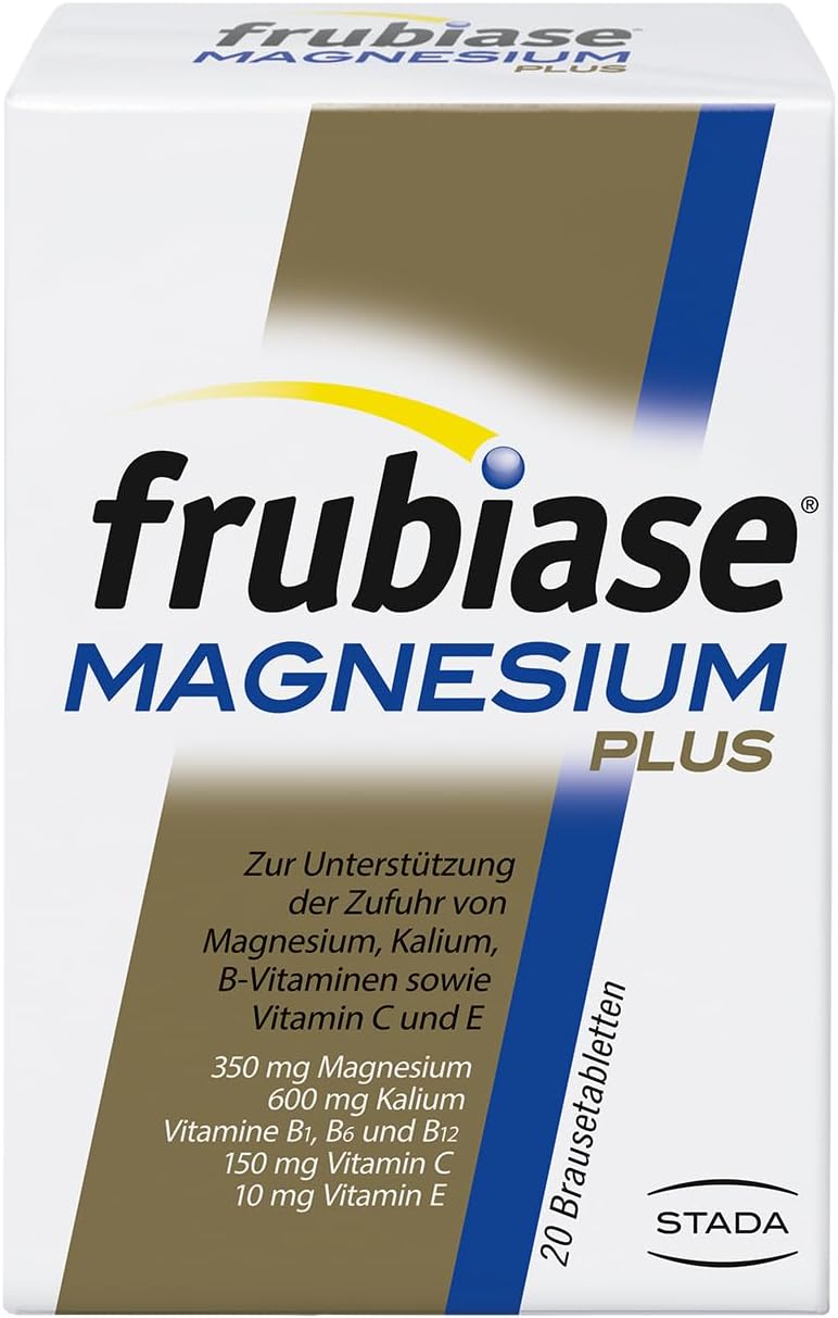 Magnesium Komplex mit B6 & Zink – frubiase Sport Magnesium Plus Sports Drink with High Dose Magnesium, Electrolytes, Vitamins - Supports Energy Metabolism, Muscle Function & Regeneration - 20 Effervescent Tablets