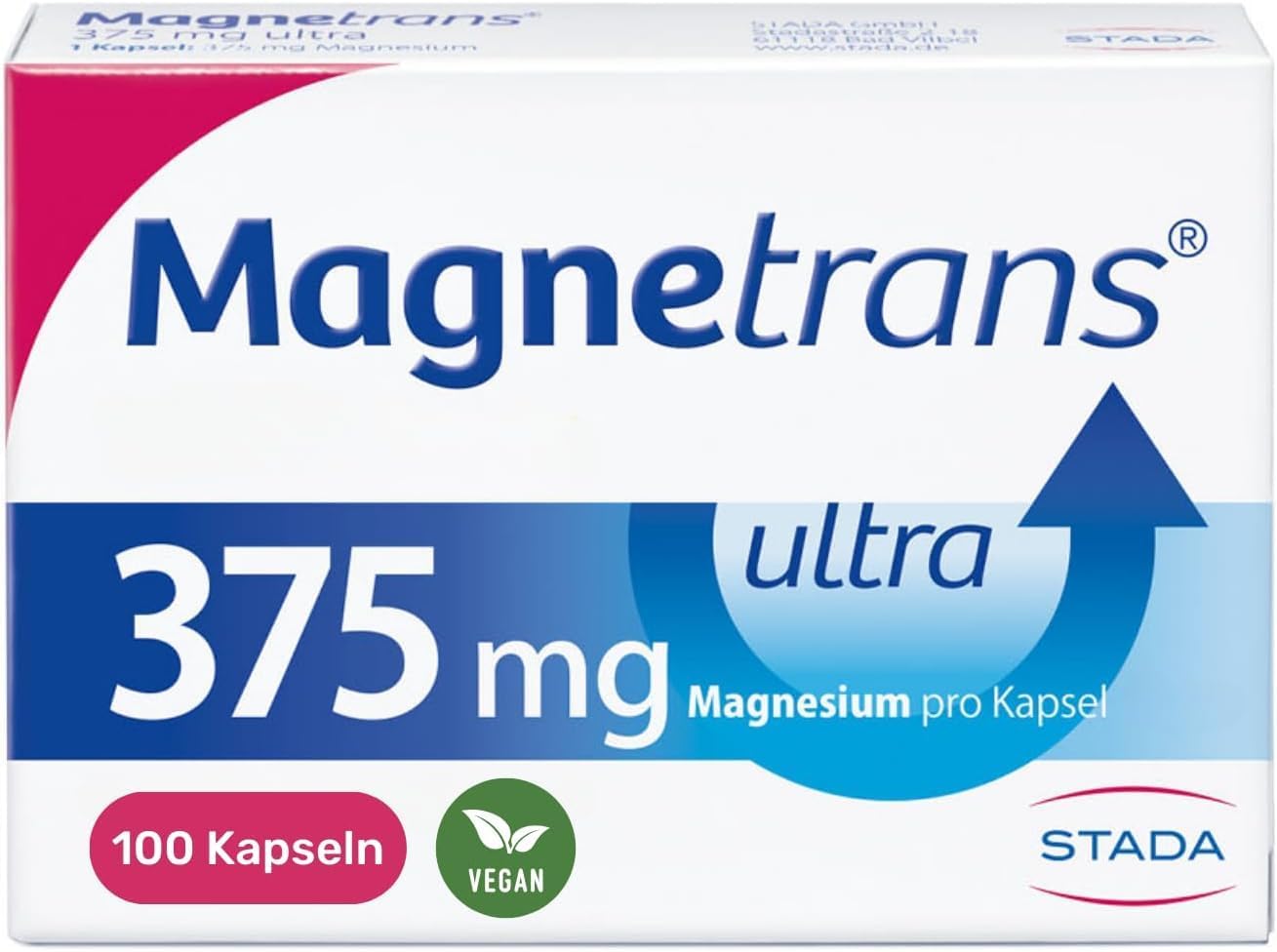 Magnesium Komplex mit B6 & Zink – Magnetic Transparent Ultra 375 mg, 100 capsules