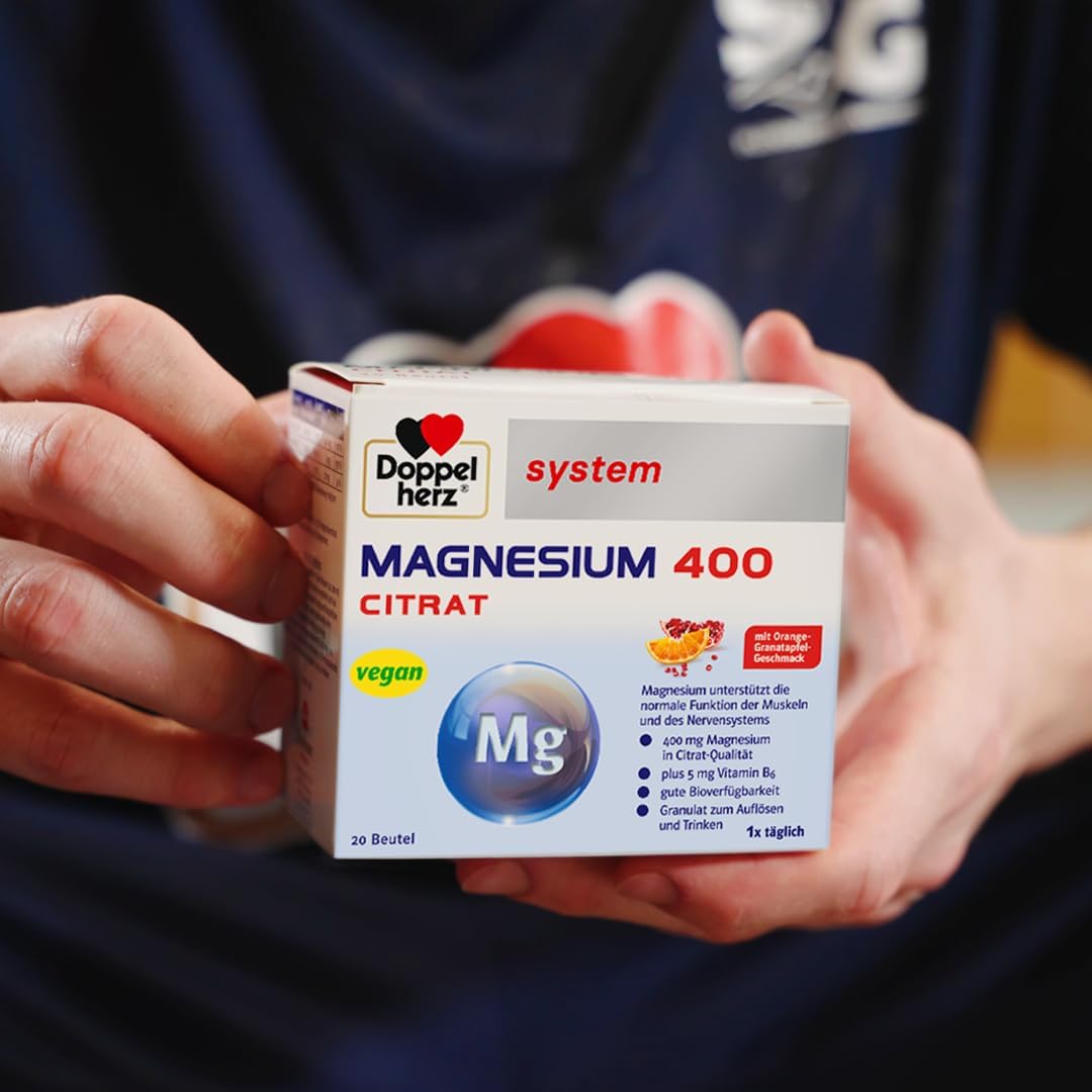 Magnesium 400 mg – Doppelherz System Magnesium 400 Citrate - Magnesium as a Contribution to the Normal Function of Muscles and Nervous System - 40 Portion Bags – Bild 8