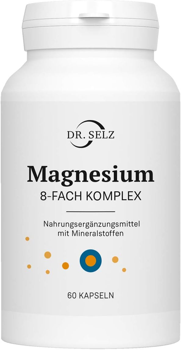 Magnesium Komplex mit B6 & Zink – Magnesium 8-fold complex, balanced mineral blend with 8 different magnesium compounds, 100% vegan, laboratory tested, premium quality, 60 magnesium capsules