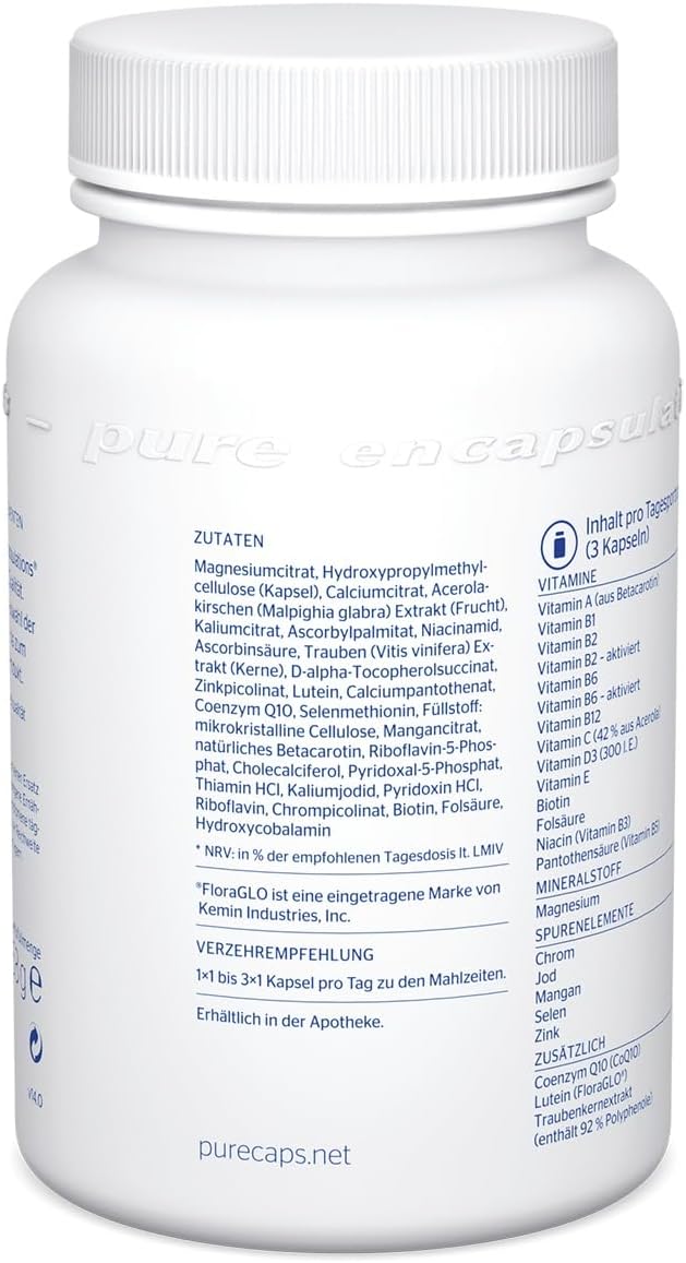 Magnesium Komplex mit B6 & Zink – Pure Encapsulations All-in-one, 60 pcs capsules – Bild 9