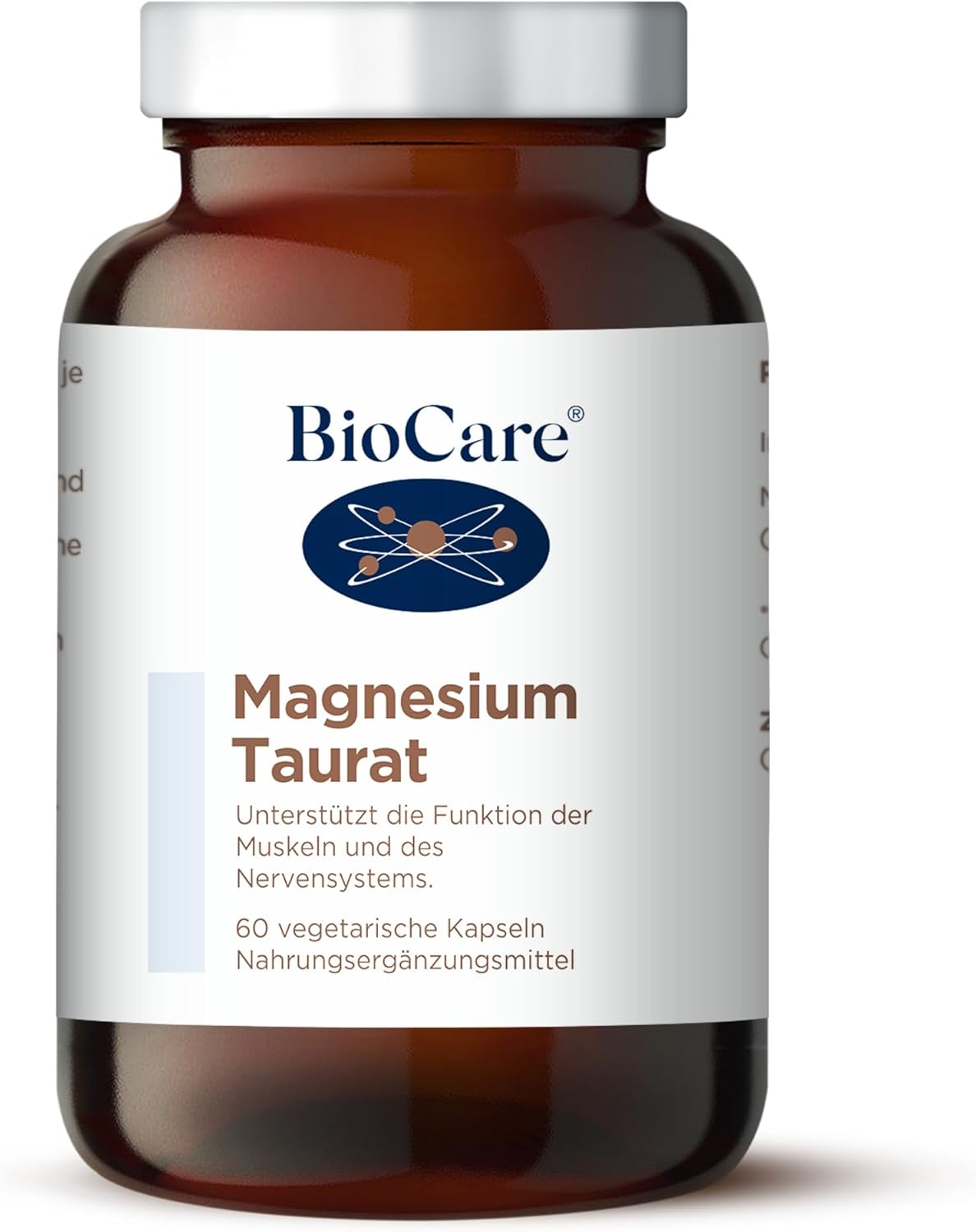 Magnesium 600 mg – BioCare Magnesium Taurate - Strengthen Immune System, Normal Muscle Function - 60 Capsules