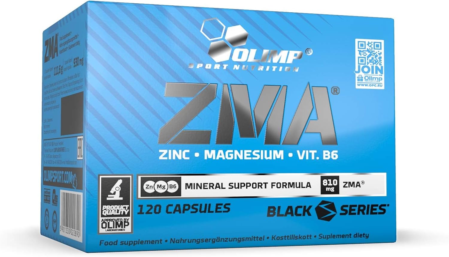 Magnesium Komplex mit B6 & Zink – Olimp ZMA 120 caps