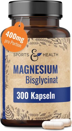 Magnesium 400 mg – Magnesium Bisglycinate High Dose Capsules - 300 Magnesium Glycinate High Dose Capsules - Bisglycinate 400mg per Daily Dose - Vegan Magnesium Bisglycinate - Magnesium Glycinate, Magnesium Glycinate