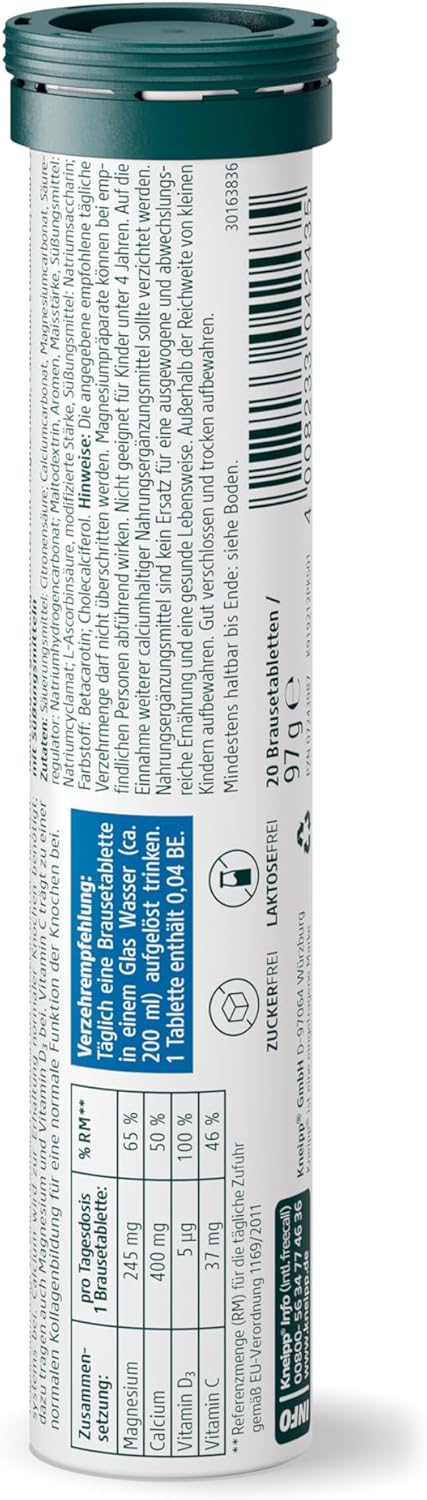 Magnesium 400 mg – Kneipp® Magnesium + Calcium 20 Effervescent Tablets, , , – Bild 2
