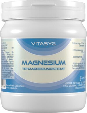 Schlaf-Magnesium mit Melatonin – Natürlich einschlafen & durchschlafen – Tri Magnesiumdicitrat Powder – Magnesium Citrate, 1 Pack (1 x 500 g)