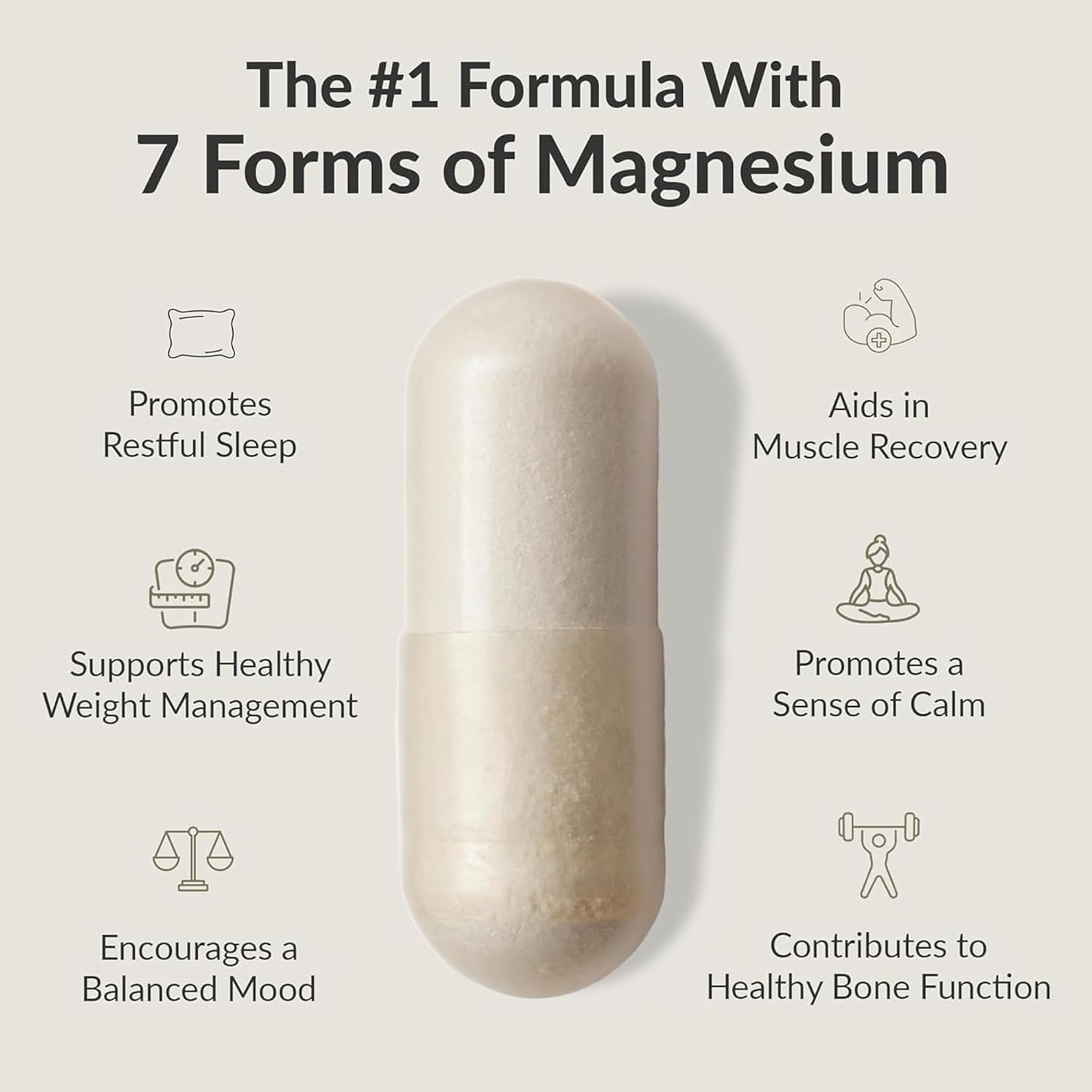 Schlaf-Magnesium mit Melatonin – Natürlich einschlafen & durchschlafen – BiOptimizers Magnesium Breakthrough 4.0 7-in-1 Complex 60 Vegan Capsules - Highly Effective Magnesium Glycinate, Malate, Taurate and Citrate - Magnesium Preparations for Sleep, Against Anxiety – Bild 2
