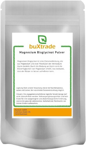 Magnesium 400 mg – 500 g Magnesium Bisglycinate Powder Dietary Supplement Powder Magnesium Buxtrade