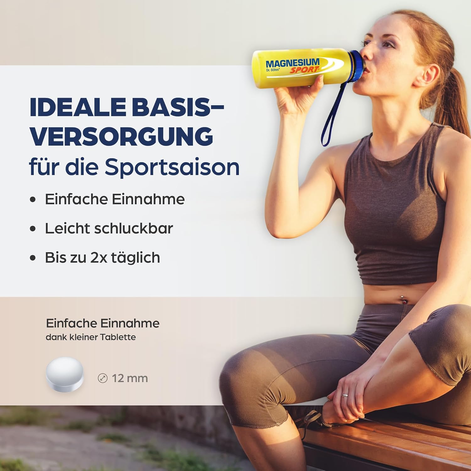Magnesium 600 mg – Dr. Böhm Magnesium Sport Tablets: For Muscles and Energy Metabolism, with Magnesium, Potassium and Vitamin C, Ideal for Athletes, Pack of 60 – Bild 5
