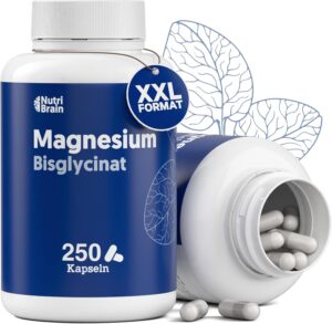 Magnesium 600 mg โ Magnesium Bisglycinate 2000 mg - High Dose, 250 Capsules | Premium: Chelated Magnesium with High Bioavailability for Restful Sleep, Energy, Bones and Muscles, Concentration
