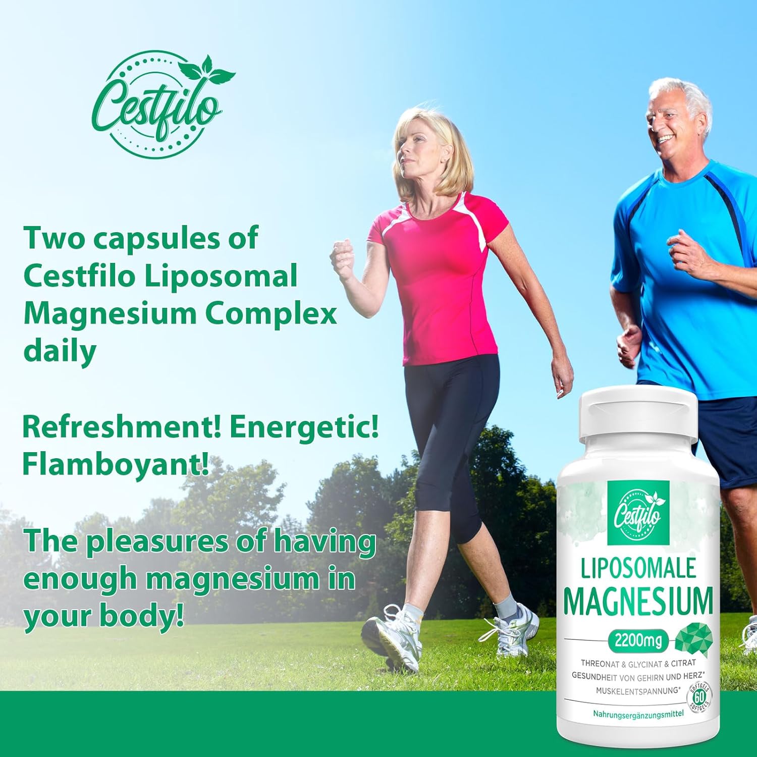 Magnesium 600 mg – Liposomal Magnesium Complex 2200 mg, Gluten-Free, 60 Soft Capsules, High Dose, Natural, Suitable for Women, Men (Pack of 60) – Bild 6