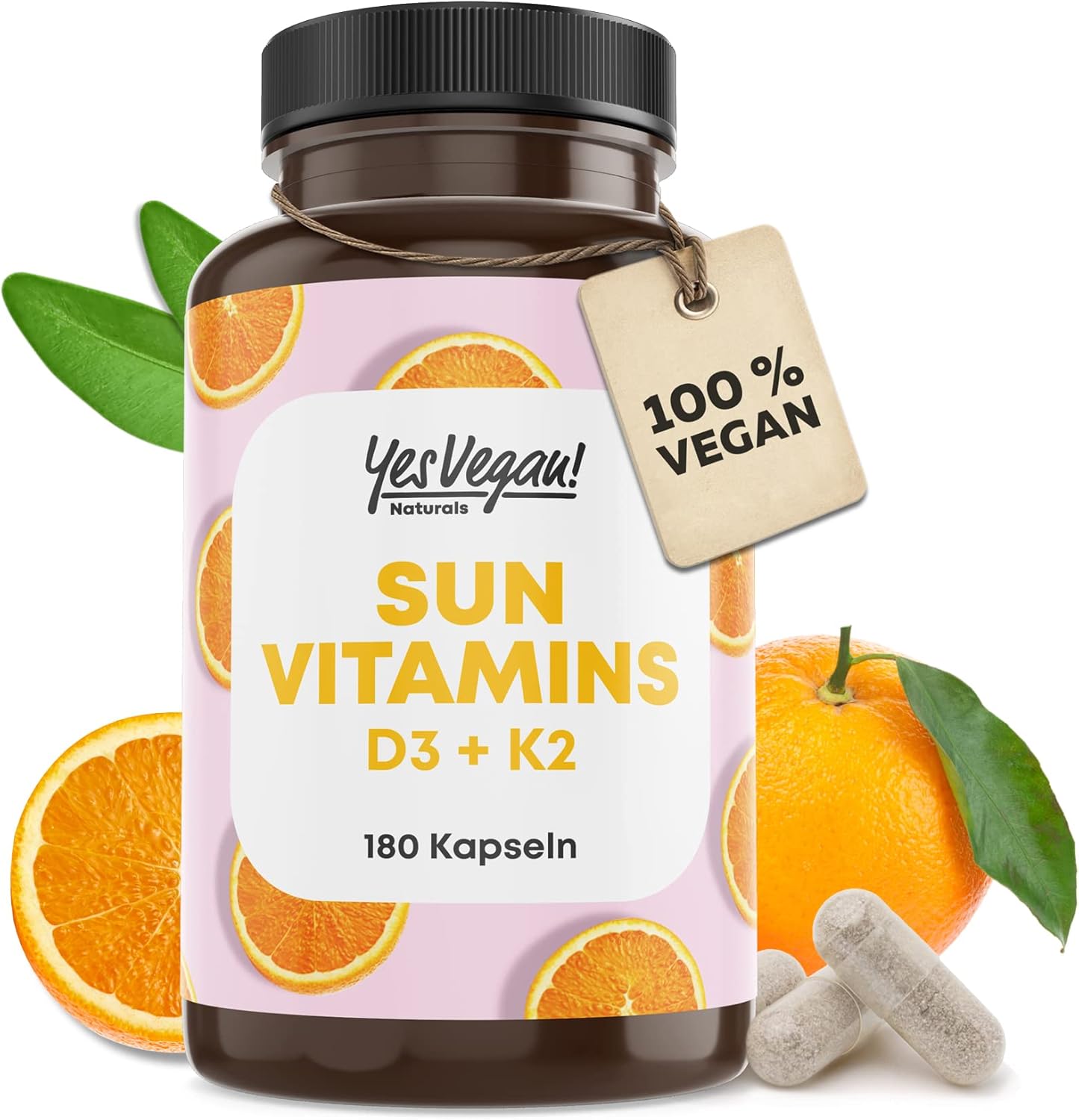 Magnesium Komplex mit B6 & Zink – Vitamin D3 K2 Omega 3 + Calcium Magnesium and Zinc - 180 Capsules 5000 IU - Vitamin D High Dose - O3-D3-K2 (Pack of 1)