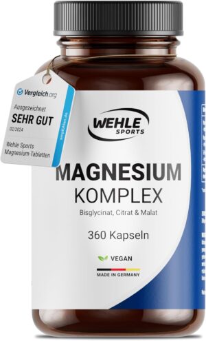 Magnesium 250 mg – Magnesium complex. 375mg elementary magnesium per daily dose. Magnesium bisglycinate Magnesium citrate Magnesium alate, high dosage, vegan