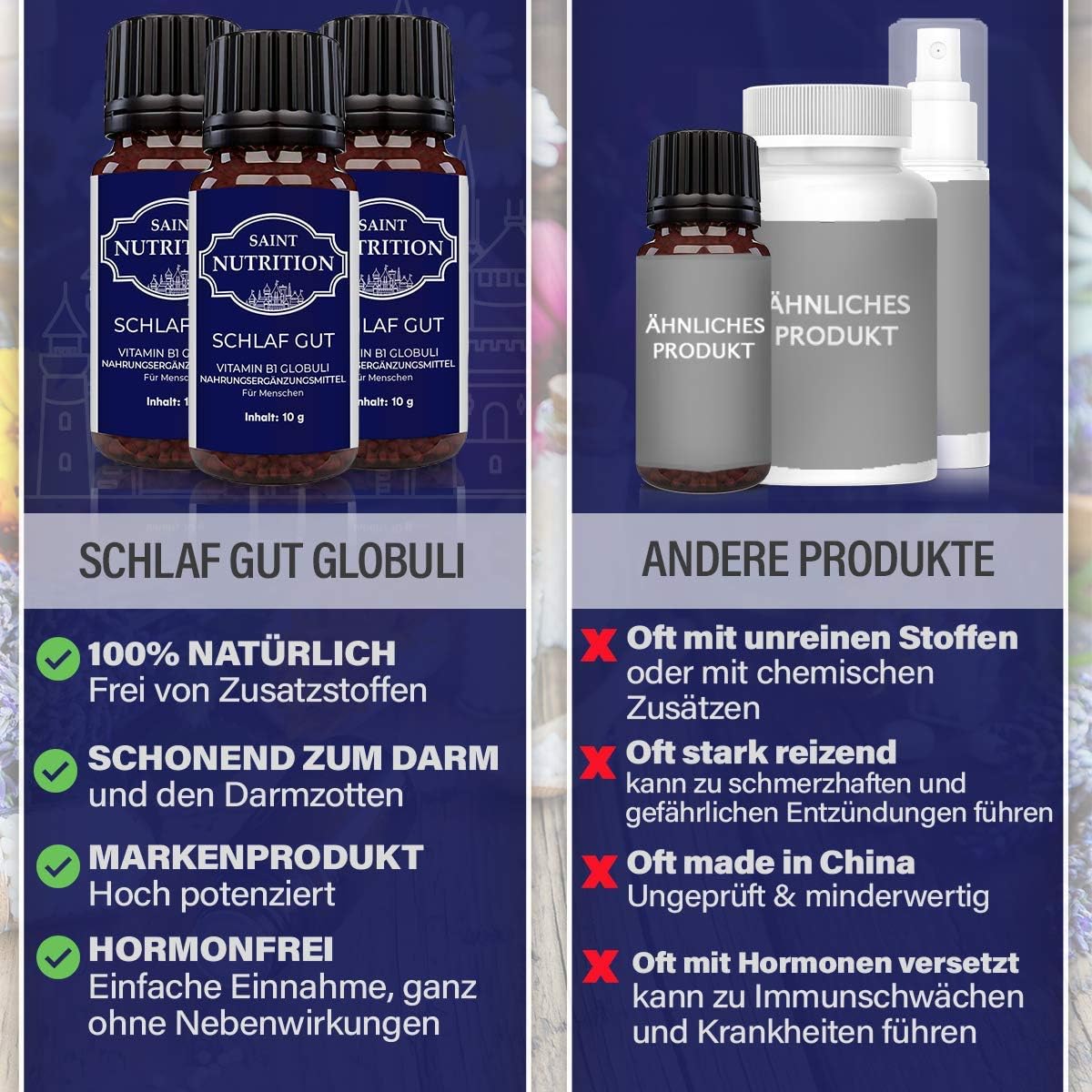 Schlaf-Magnesium mit Melatonin – Natürlich einschlafen & durchschlafen – C40 Sleep Globules + Activates the Body's Own Melatonin for Relaxation - Soothing Agent for Humans to Fall Asleep + Sleep Well - The Herbal Remedy for Adults and Children – Bild 5