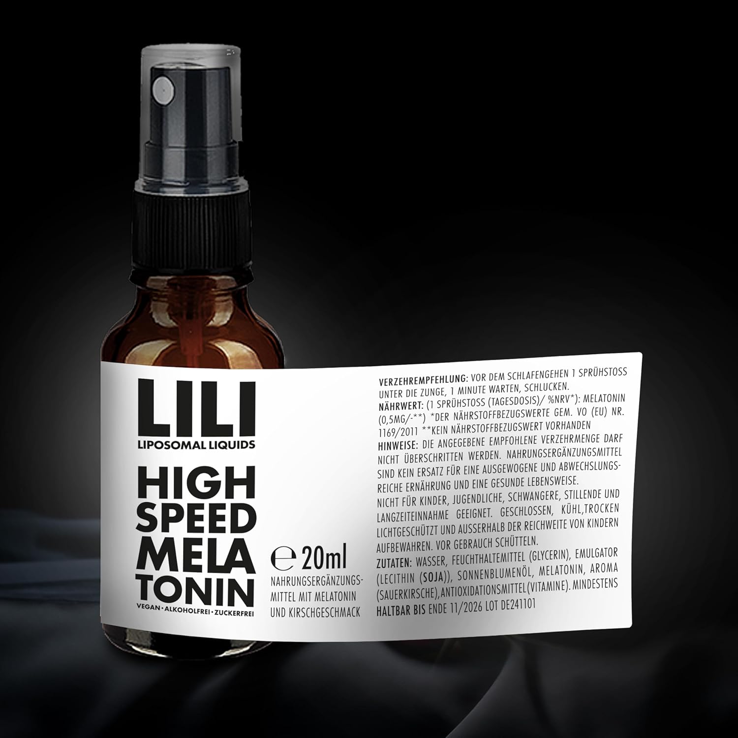 Schlaf-Magnesium mit Melatonin – Natürlich einschlafen & durchschlafen – High Speed Melatonin Spray - Liposomal Liquid as Melatonin Spray with 0.5 mg Melatonin per Spray | 160 Sprays | Vegan, Alcohol-free & Sugar-Free – Bild 7
