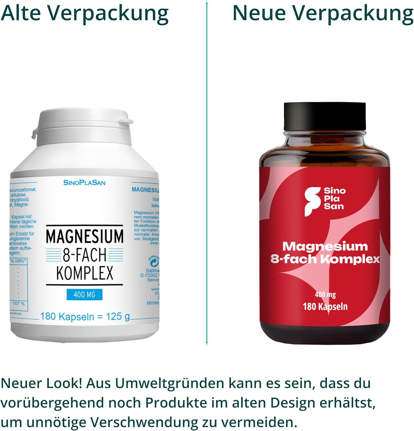 Magnesium 400 mg – Magnesium 8-fold complex 400 mg | 180 capsules | 400 mg elemental magnesium | 8 different magnesium types | high dose | made in Germany | laboratory tested – Bild 2
