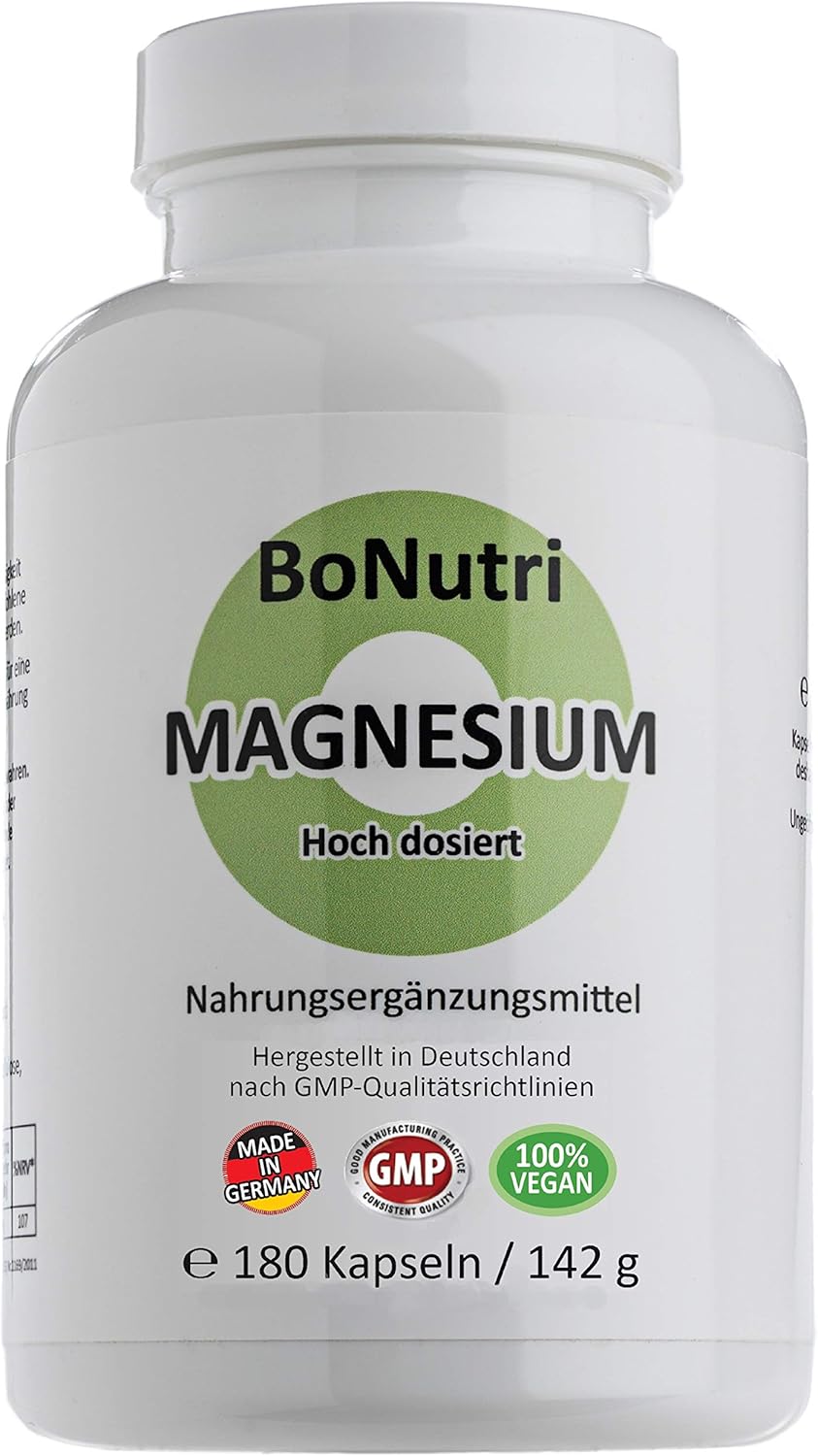 Magnesium 400 mg – Magnesium Citrate 400 mg Magnesium Stearate Highest Quality Concentrate High Dose Concentrated Vegan Gluten Free Daily Dose, 180 VeganCaps Lactose Free Returns New