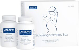 Magnesium Komplex mit B6 & Zink – Pure Encapsulations - Pregnancy Box - All-Round Care for Women - Desire to Have Children, Pregnancy and Breastfeeding - Omega 3, Folate, Magnesium, Vitamin A, B and C, and Much More - 2 x 60 Capsules