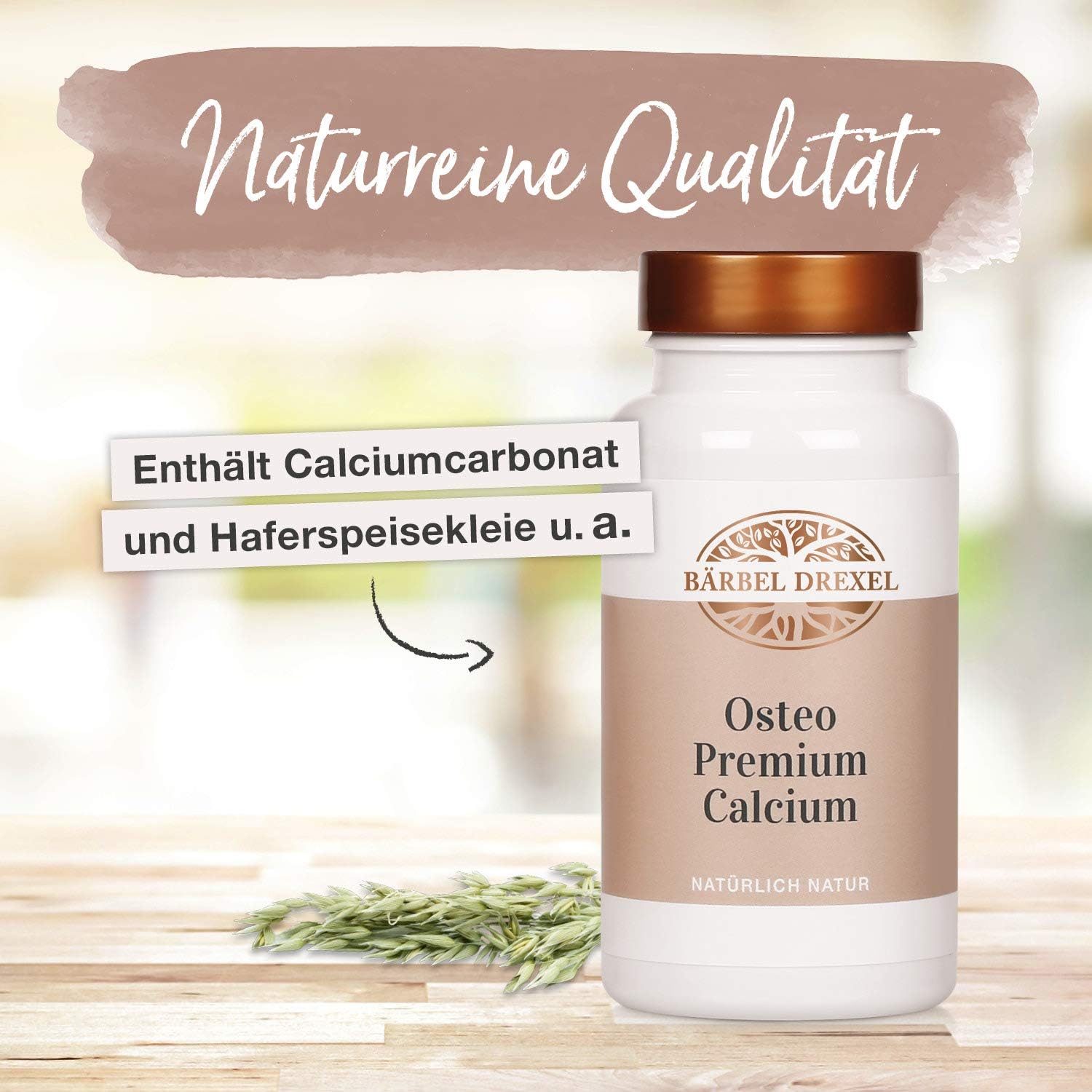Magnesium 600 mg – Osteo Premium Calcium Tablets High Dose (Pack of 250) - Calcium Carbonate 600 mg + Vitamin D from Natural Sources, 100% Made in Germany, Calcium Dietary Supplement BÄRBEL DREXEL® – Bild 2
