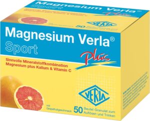 Magnesium Komplex mit B6 & Zink โ Magnesium Verla Plus - Magnesium Citrate + Potassium Citrate + Vitamin C as an Ideal Supplement for Sports and Fitness, with Refreshing Grapefruit Flavour, Vegan, Gluten & Lactose Free, Pack of 50