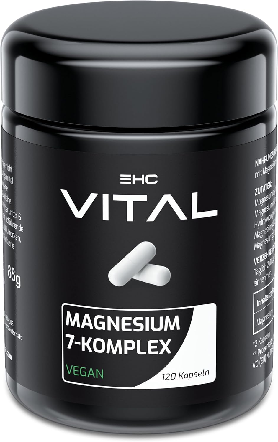 Magnesium Komplex mit B6 & Zink – Magnesium 7 Complex - High Dose Organic Magnesium from 7 Selected Natural Sources - Extra Fast Absorbed Preparation with High Quality Elements for Full Daily Use