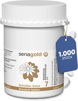 Magnesium 250 mg – Schuessler Salt No. 7 Magnesium Phosphoricum D6 1000 Tablets gluten free