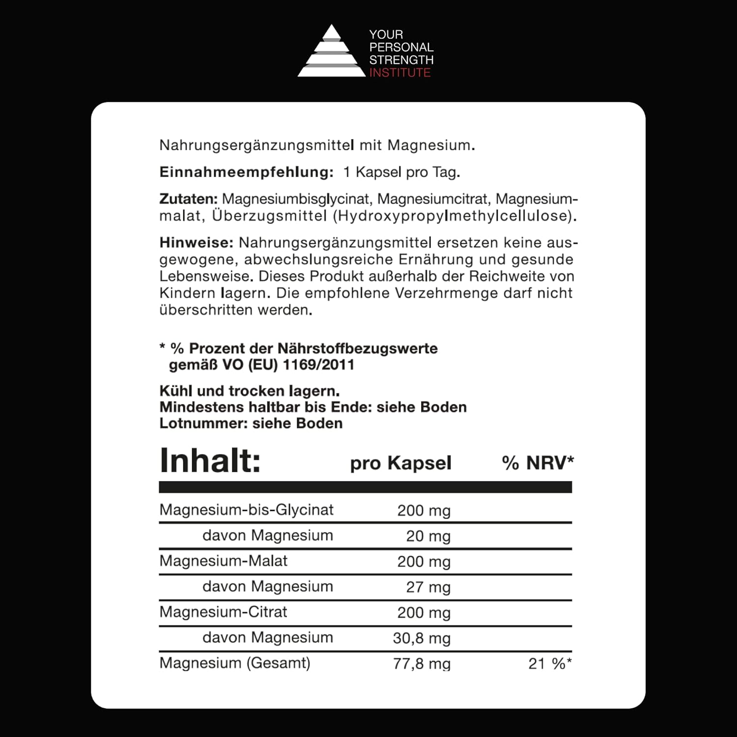 Magnesium Komplex mit B6 & Zink – YPSI Magnesium Tri Complex – Bild 6