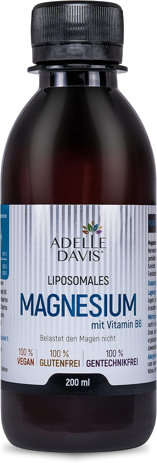 Magnesium Komplex mit B6 & Zink – Liposomal Magnesium 200 mg with Vitamin B6 20 mg High Dose Liquid, 200 ml