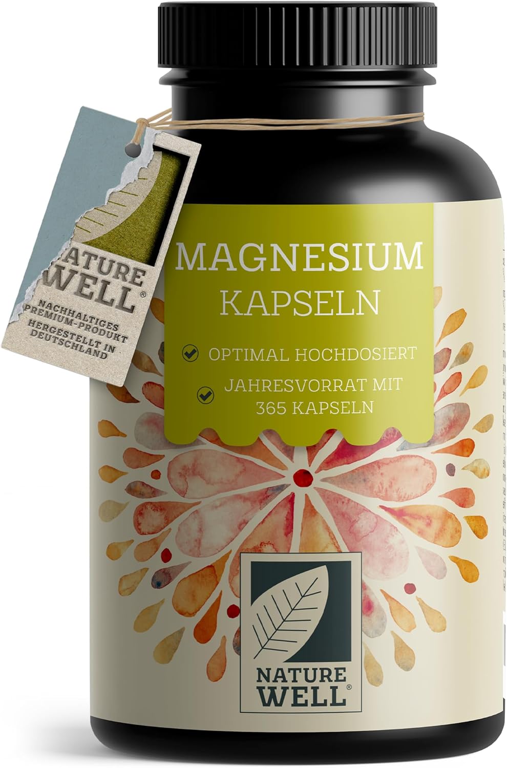 Magnesium 600 mg – Magnesium Capsules 365x - 668mg Magnesium Oxide, of which 400mg Magnesium per Capsule - Very High Magnesium Content (60%) - Laboratory Tested with Certificate - 100% Vegan - Supply for a Full Year