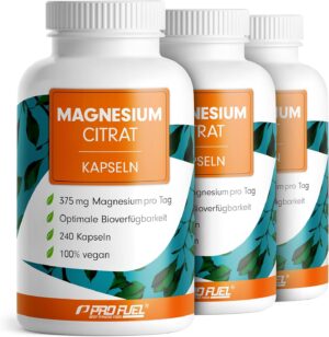 Magnesium 600 mg โ Magnesium Citrate Capsules 720x with 375 mg Magnesium Made of High-Quality Magnesium Citrate - Optimal High Dose & Bioavailable - Laboratory Tested with Certificate - 100% Vegan - Supply for 240 Days