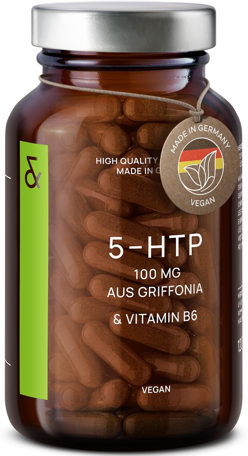 Schlaf-Magnesium mit Melatonin – Natürlich einschlafen & durchschlafen – CLAV Mood Set - N°5 Balance Dopamine Booster + N°6 Recover Better Sleep with Melatonin High Dose + Griffonia 5-HTP + Vitamin B6 - Anti-Stress Nerve Food for a Good Mood – Bild 6