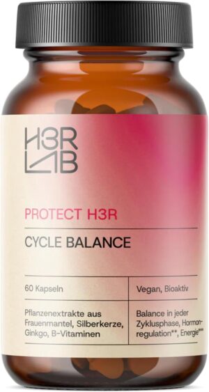 Magnesium Komplex mit B6 & Zink – Cycle Balance Dietary Supplement for Women with Women's Coat, Black Cohosh, Ginkgo, B Vitamins, Iron & Magnesium, Vegetable Formula, Vegan, 60 Capsules