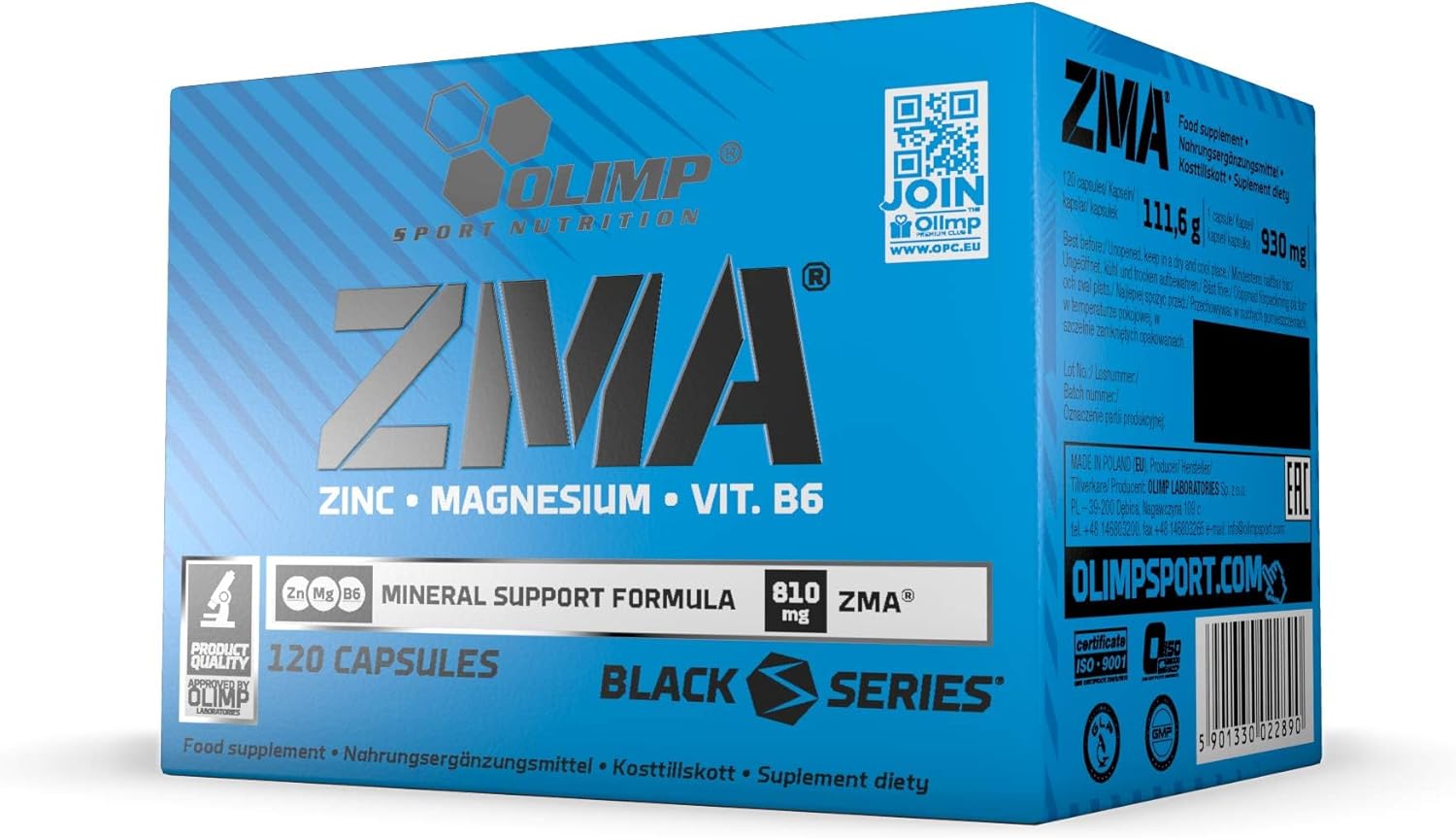 Magnesium Komplex mit B6 & Zink – Olimp ZMA 120 caps – Bild 2