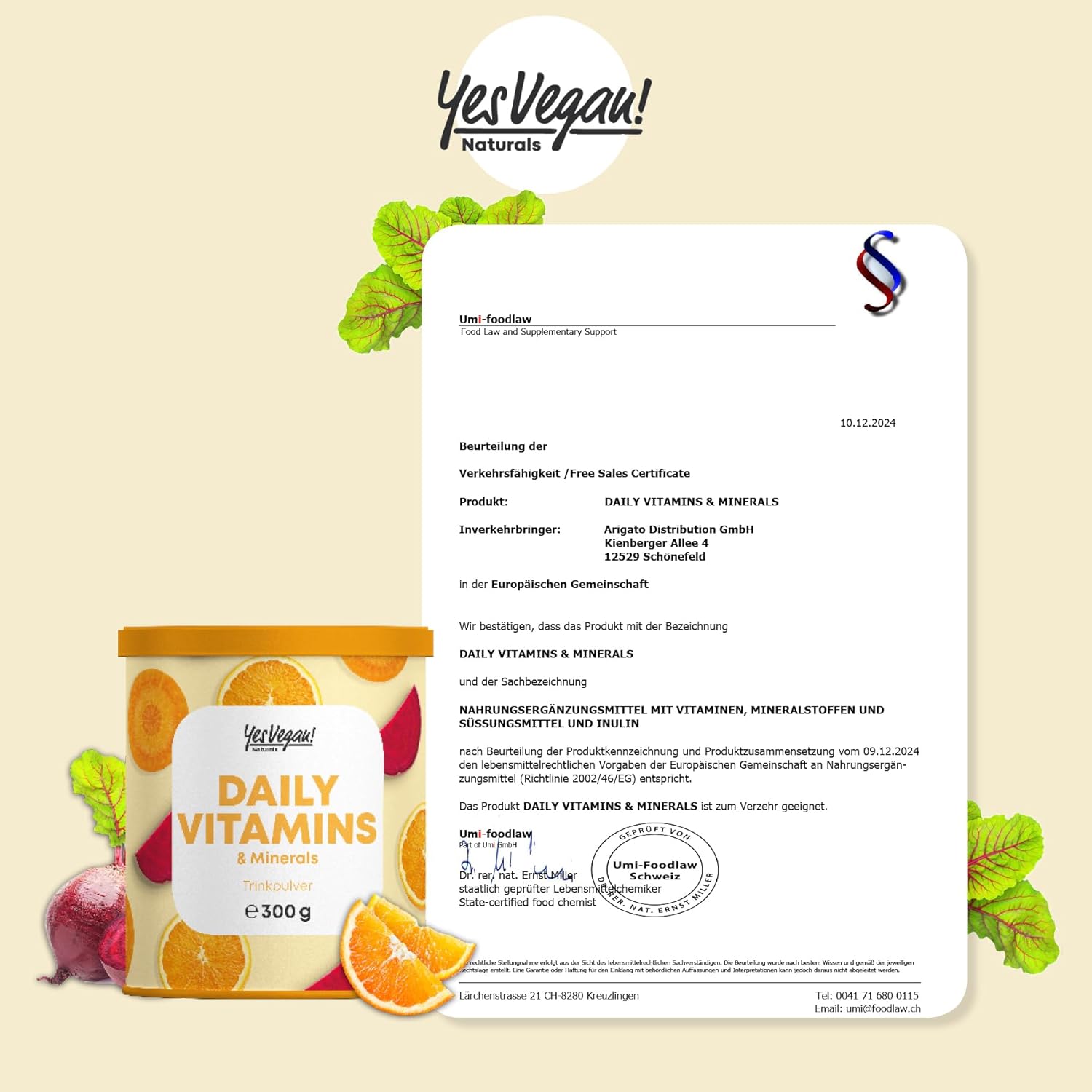 Magnesium Komplex mit B6 & Zink – Daily Vitamins Drinking Powder Including Shaker (30 Servings - Tropical Flavor) Multivitamin Powder with Vitamin A, C, D3, E, K2, B1, B2, B5, B6, B12, Mag, Zn - Alternative to Lavita Juice & La Vital – Bild 9