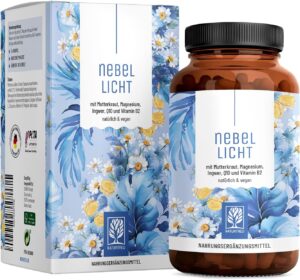Magnesium Komplex mit B6 & Zink – NATURTREU® Fog Light - Motherwort Complex High Dose 1260 mg per Day - Complex with Ginger, Magnesium, Coenzyme Q10 & Vitamin B2 - Natural and Vegan