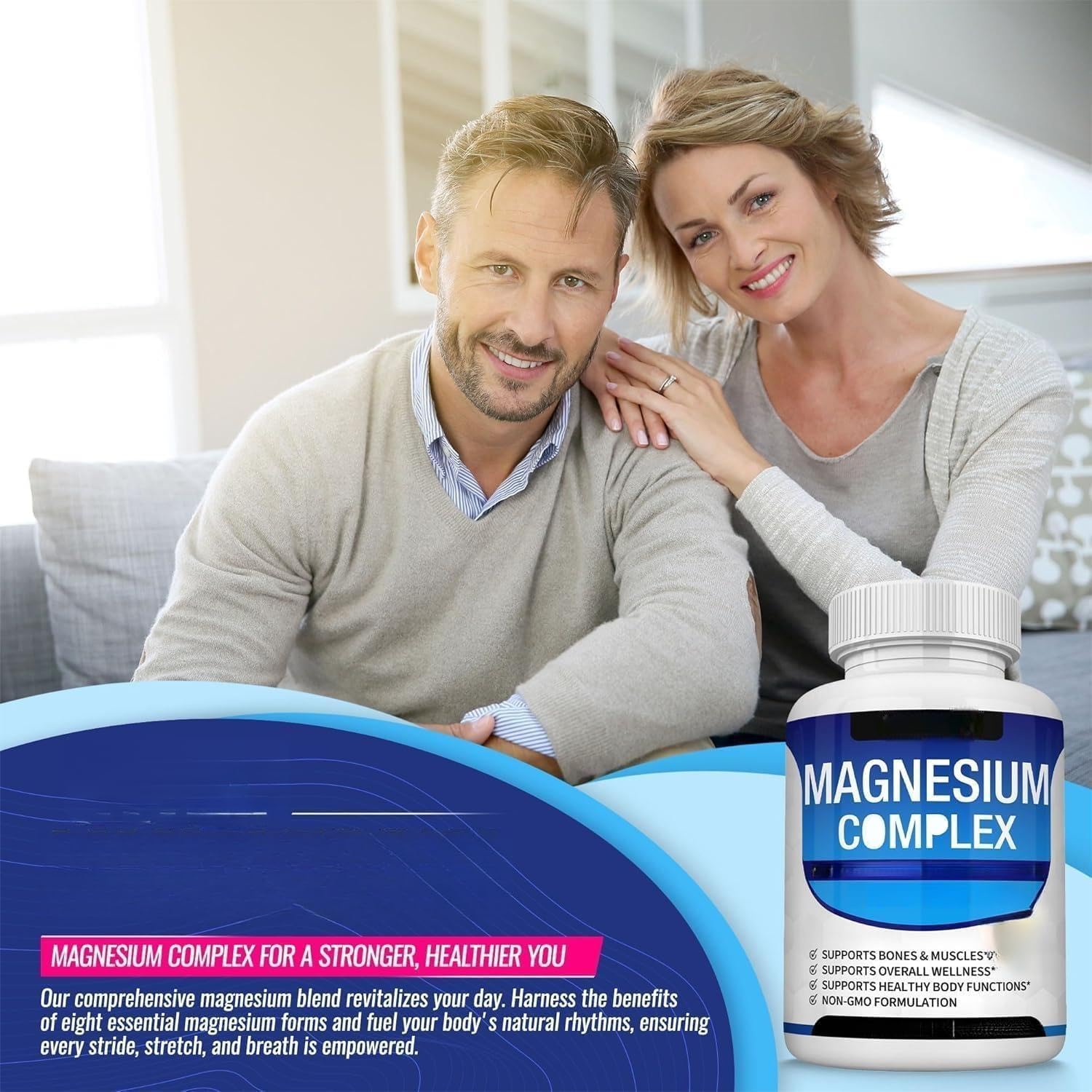 Magnesium Komplex mit B6 & Zink – Magnesium Complex 8 Elemental for Easy Absorption for Bones, Muscles, Recovery, Energy – Bild 3