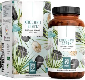 Magnesium 600 mg – NATURTREU® Calcium High Dose with Vitamin C Vegan - 120 Calcium Capsules 800 mg High Dose Calcium per Daily Dose - No Additives