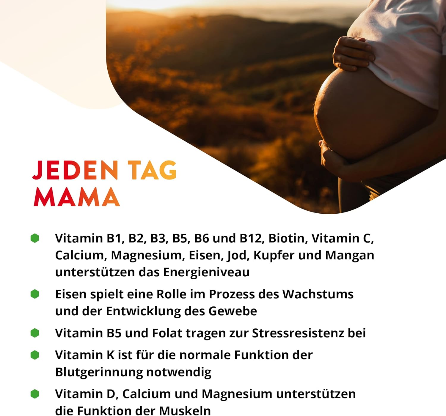 Magnesium Komplex mit B6 & Zink – Vitals Jeden Tag Mama Capsules - Multivitamins for Pregnancy & Breastfeeding, 60 Capsules, Vegan. With Natural Auxiliary Ingredients – Bild 7