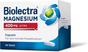 Magnesium 400 mg – Biolectra Magnesium 400 mg Ultra Capsules Pack of 40: For Normal Muscle Function with Increased Demand, Magnesium Capsules, High Dose