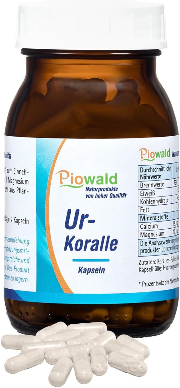 Magnesium 600 mg – Piowald Original Coral – 100 Capsules