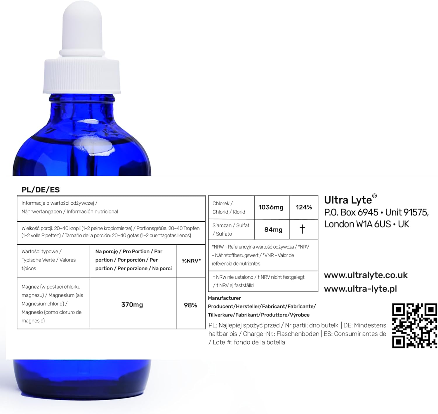 Magnesium 400 mg – Ultra Lyte Magnesium 400 mg Ionic Minerals Supplement 118 ml 30 Servings Highly Concentrated Liquid Minerals Reduces Fatigue & Fatigue - Supports Electrolyte Balance & Muscle Function – Bild 11