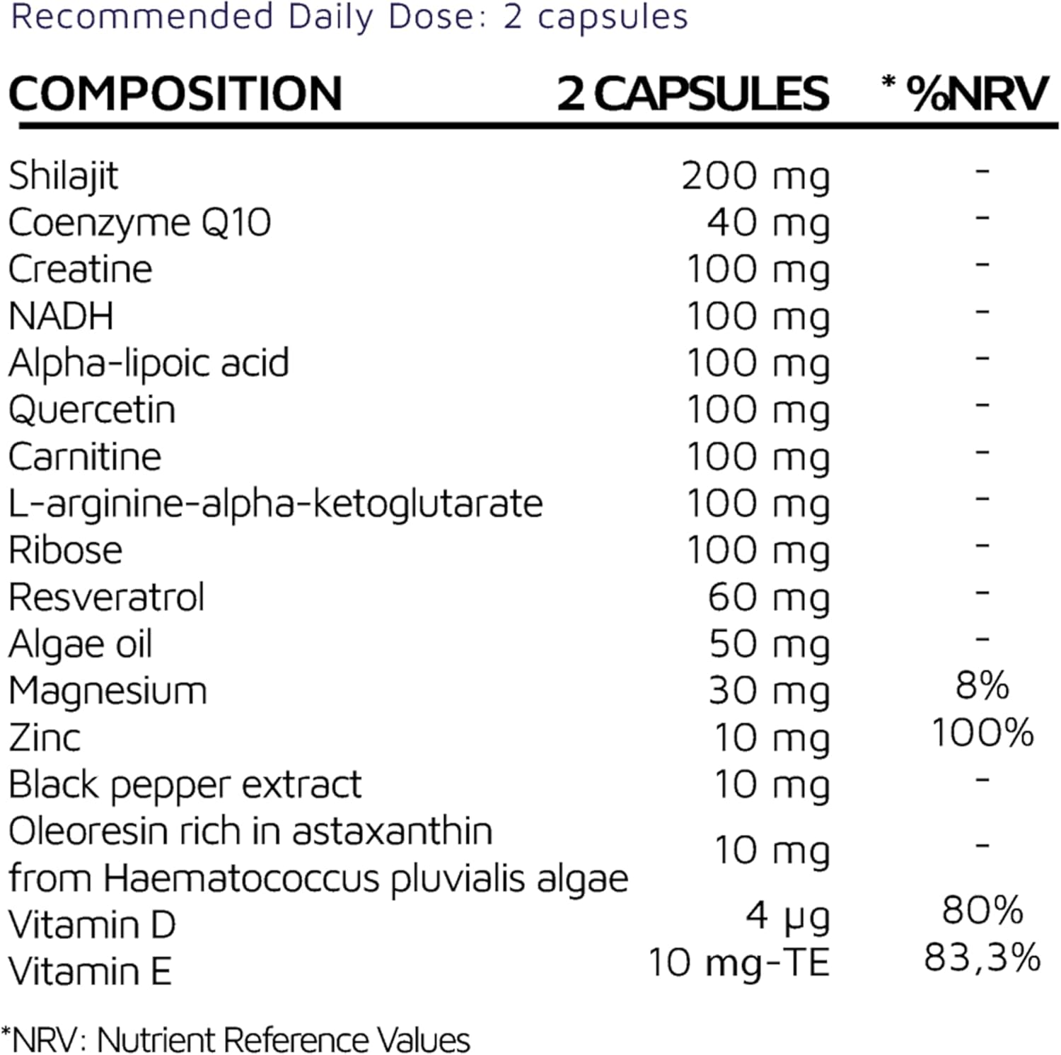 Magnesium 600 mg – Revital Resveratrol & NAD+ Nicotinamida Adenina Dinucleótido - Anti-Ageing Cell Supplement - 600 mg per Capsule - Resveratrol, NAD+, Shilajit, Vitamins and Magnesium - 90 Capsules - Cell Repair – Bild 11