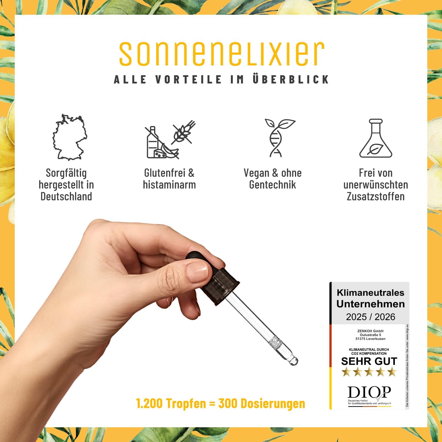 Magnesium Komplex mit B6 & Zink – NATURTREU Vitamin D3 K2 Drops High Dose & Vegan - 20,000 IU Vitamin D3 + K2 MK7 200 mcg per Dose (Depot) – Bild 5