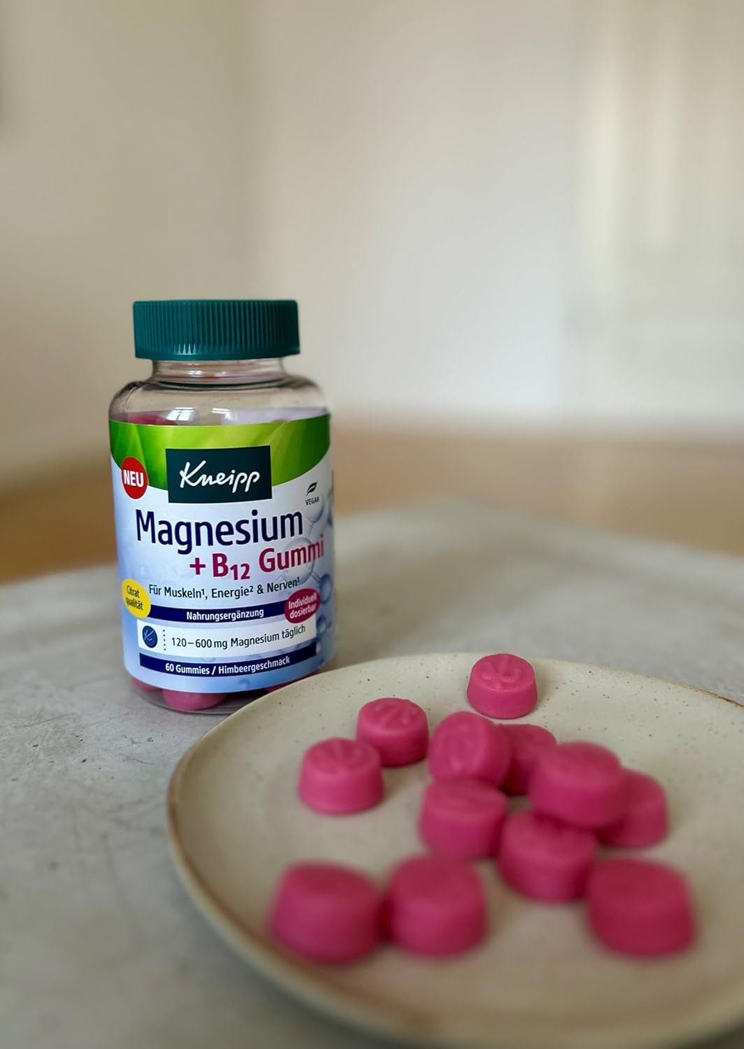 Magnesium 600 mg – Kneipp Magnesium + B12 Gummies - Citrate Quality - For Muscles, Energy and Nerves - Vegan - Pack of 60 – Bild 5